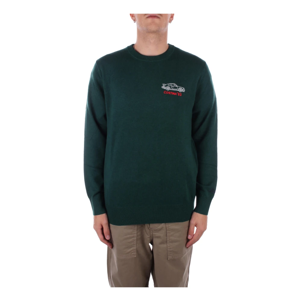 Saint Barth Groene Logo Trui Wolmix Green Heren