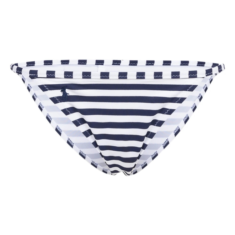 Stripete Hipster Bikini - Hvit/Marine