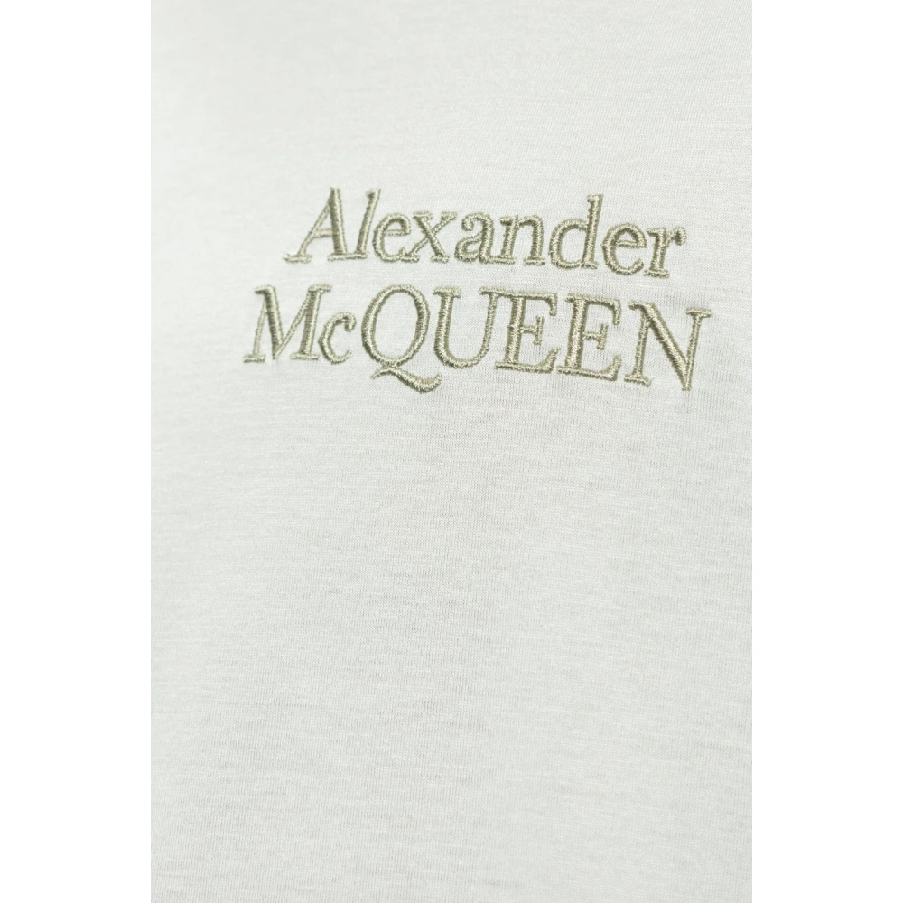 alexander mcqueen T-shirt met logo Green Heren