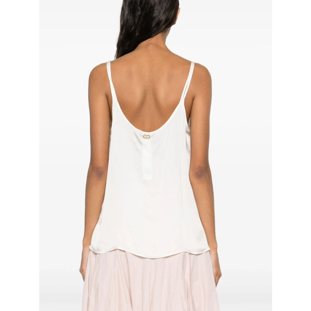 Twinset Witte Top Ss25 White Dames