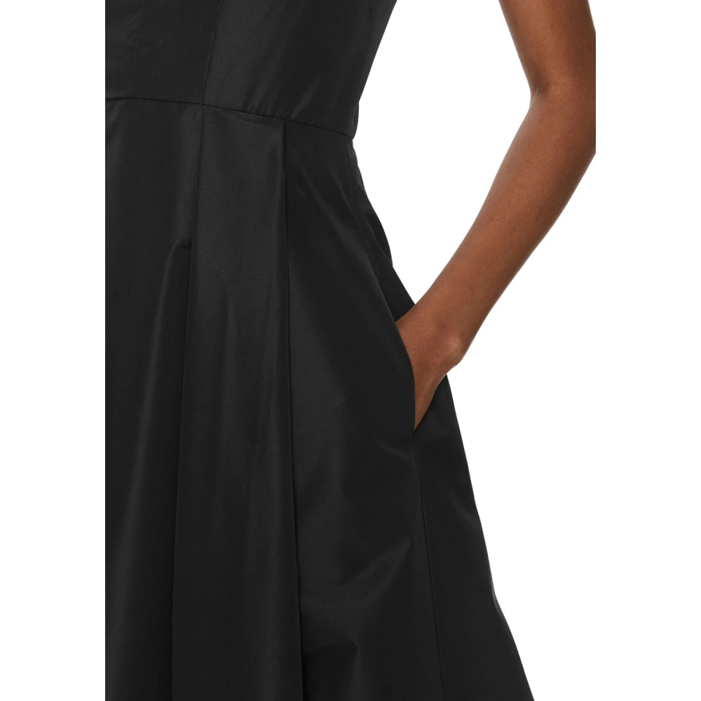 pinko Elegante zwarte taffeta jurk Black Dames