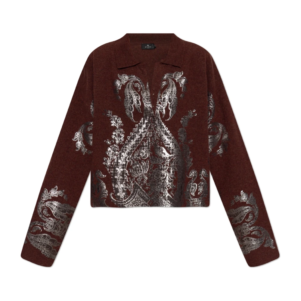 ETRO Trui met kraag Brown Dames