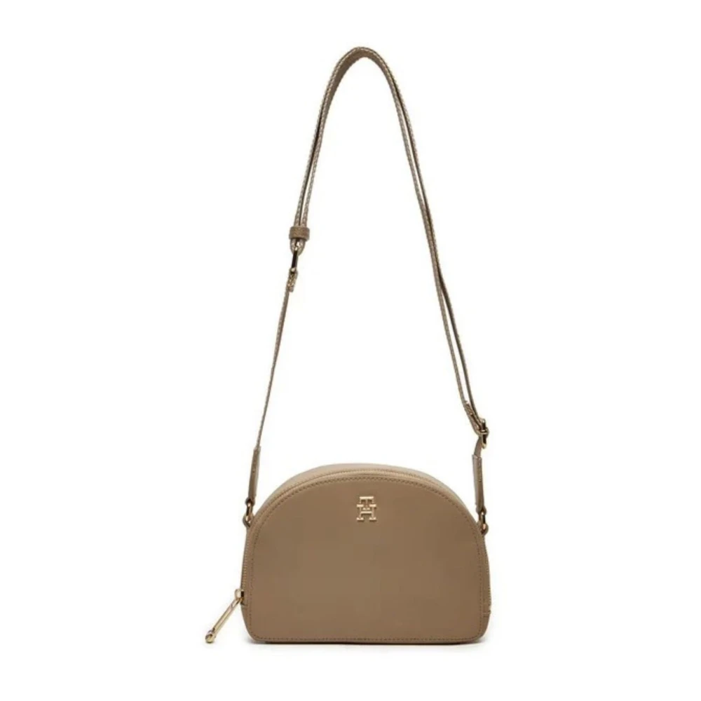 Tommy Hilfiger Maan Crossover Tas voor Vrouwen Beige Dames