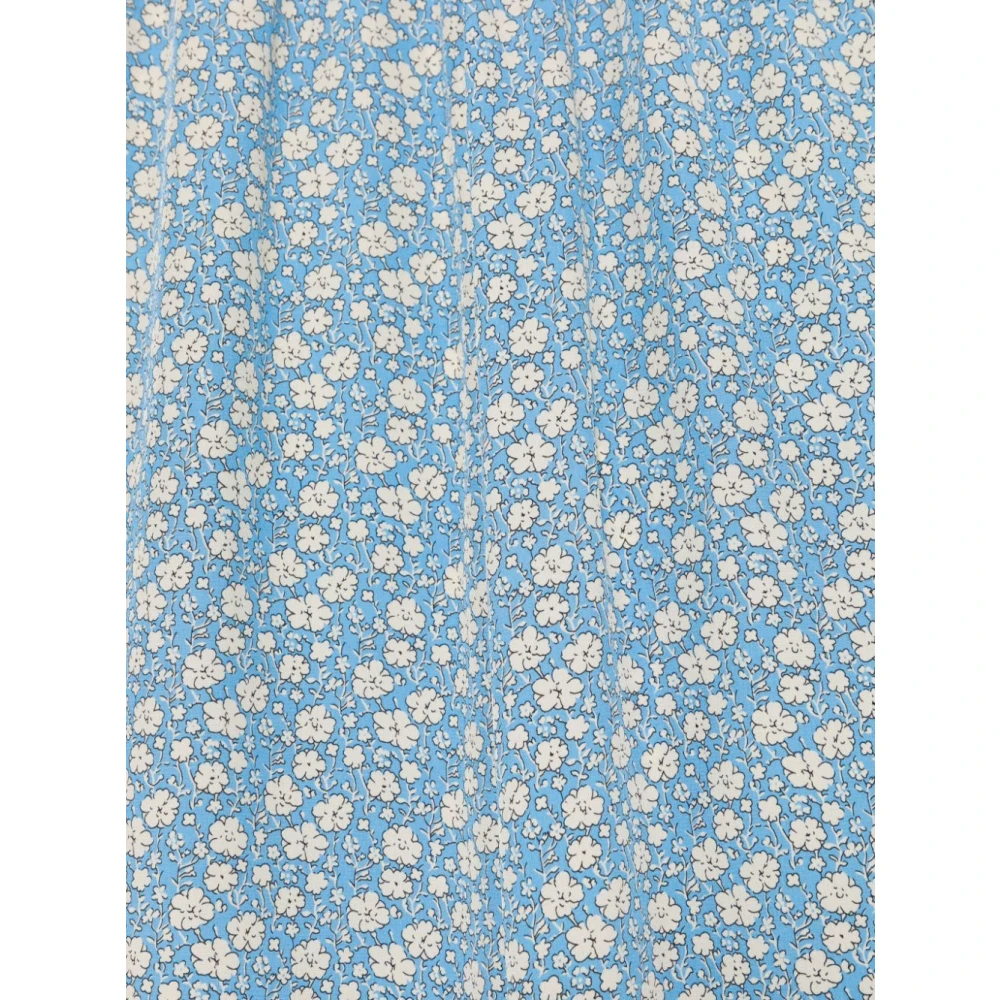 Ermanno Scervino Blauwe Zijden Trekkoordbroek Rechte Snit Blue Dames