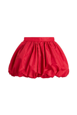red-bubble-hem-mini-skirt