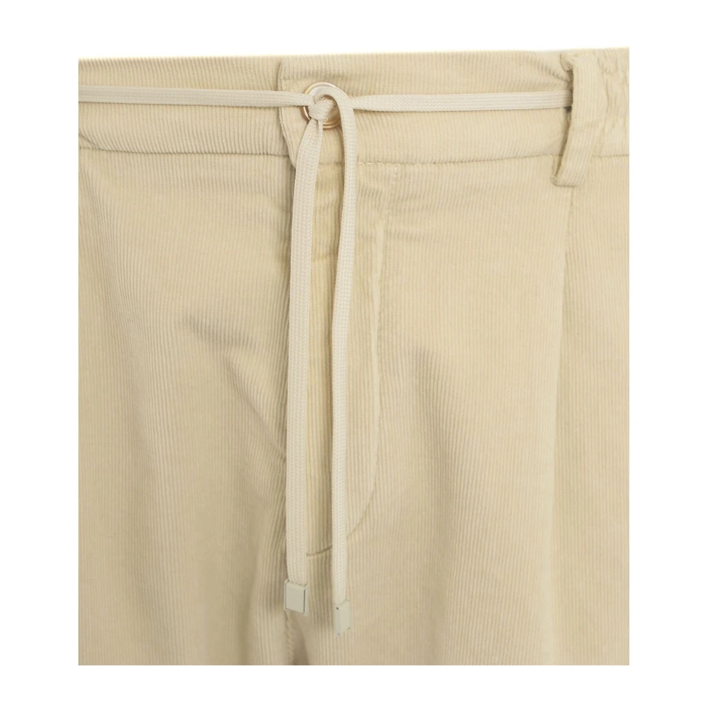 Cruna Beige Corduroy Broek Aw24 Beige Heren
