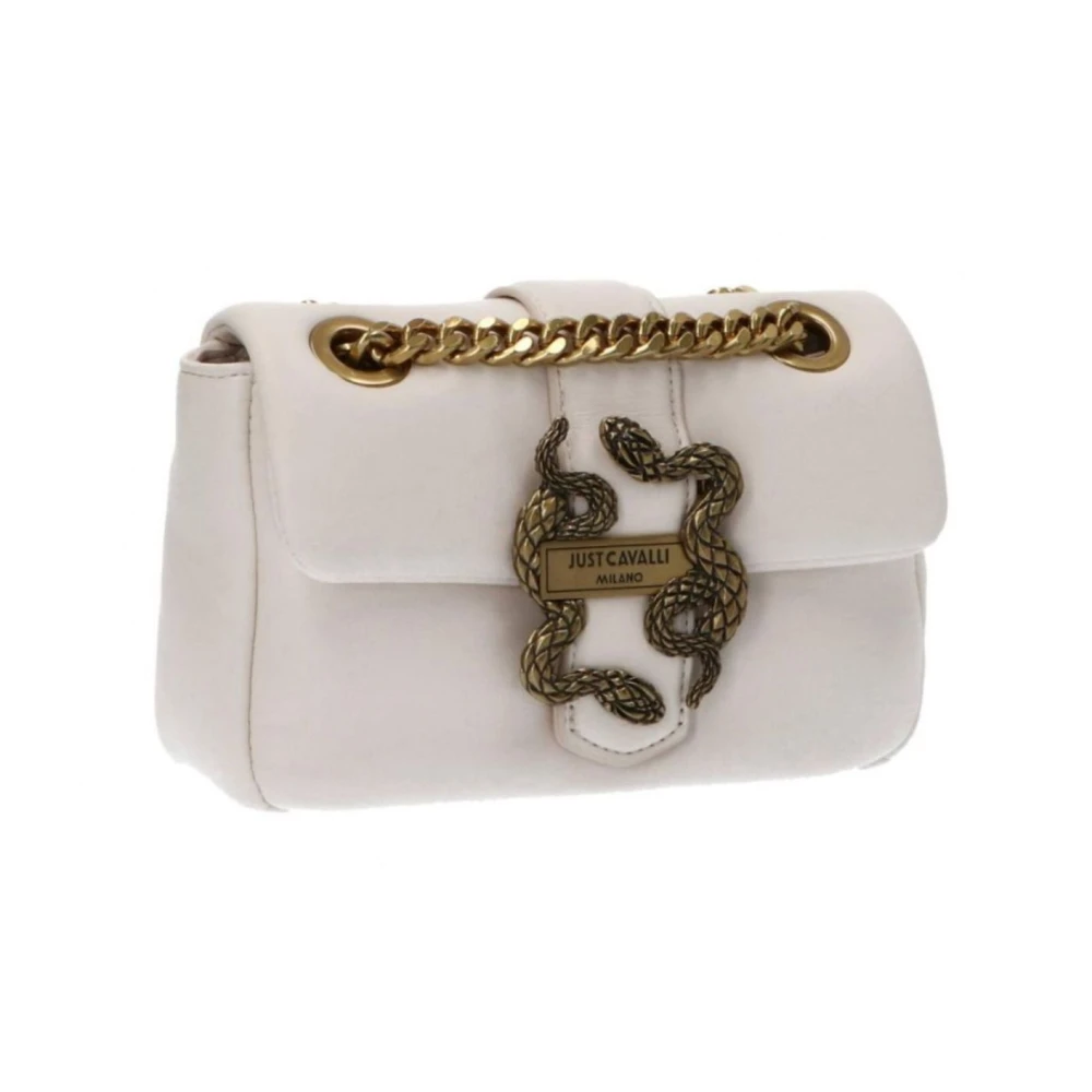 Just Cavalli Nieuwe Iconische Puffy Dames Tas White Dames