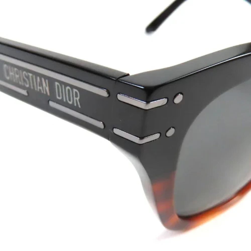 Dior Vintage Pre-owned Fabric sunglasses Black Dames