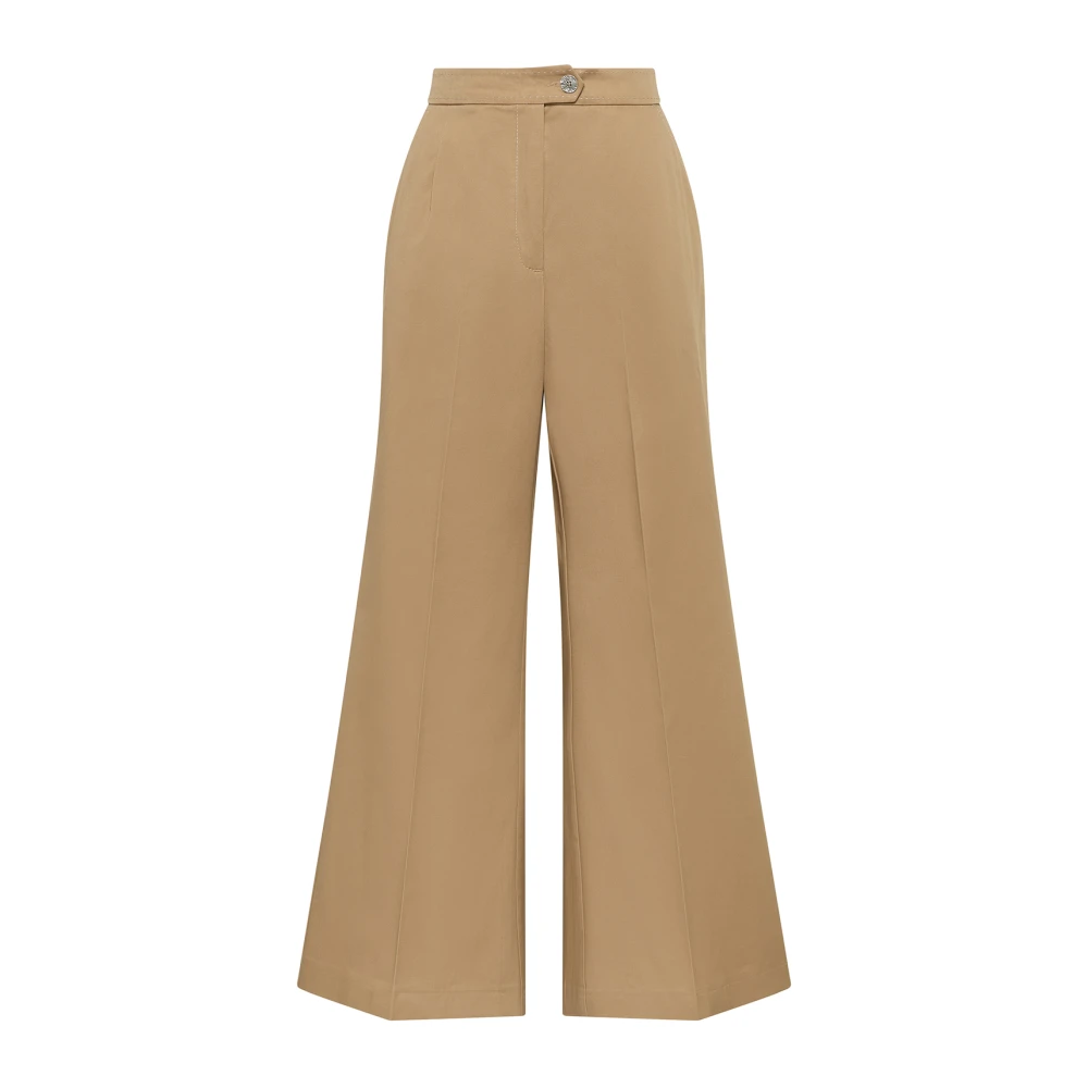 Maliparmi Sartorial Gabardine Broek Brown Dames