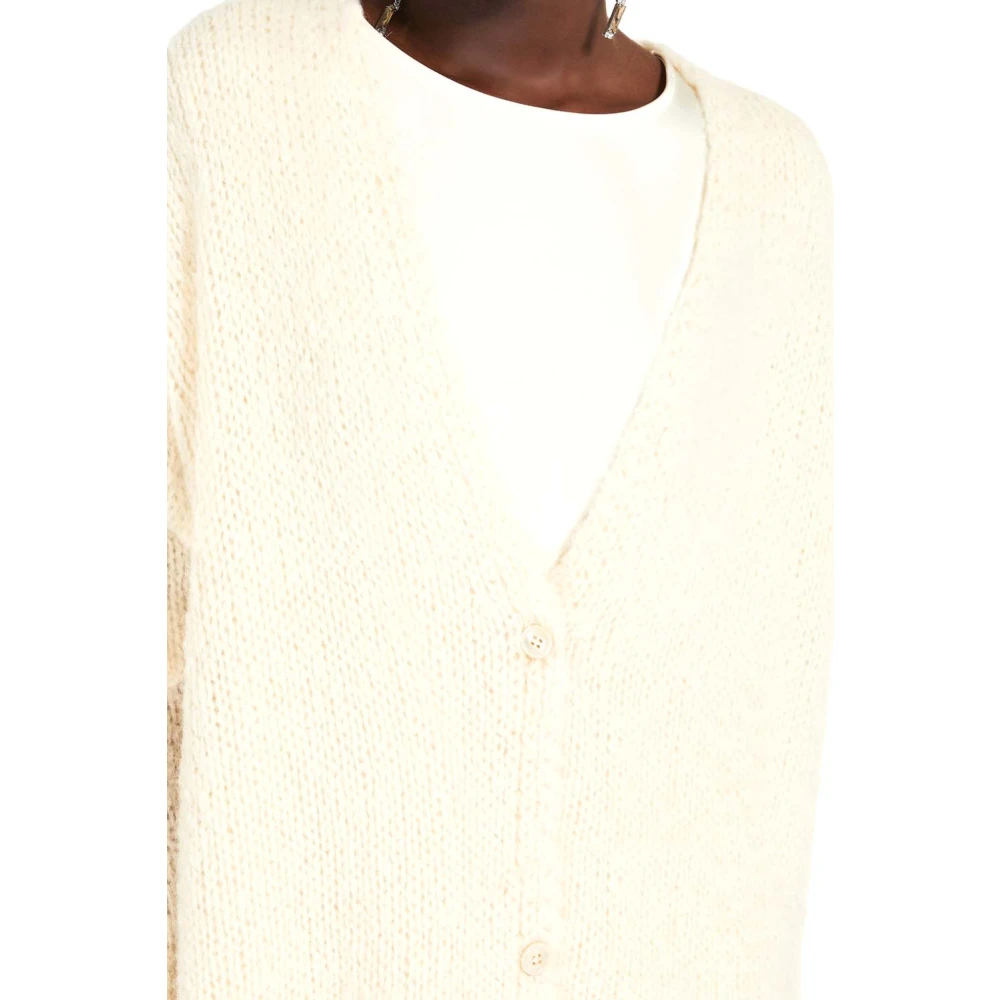 Max Mara Beige Oversize Alpaca Cardigan Sweater Beige Dames