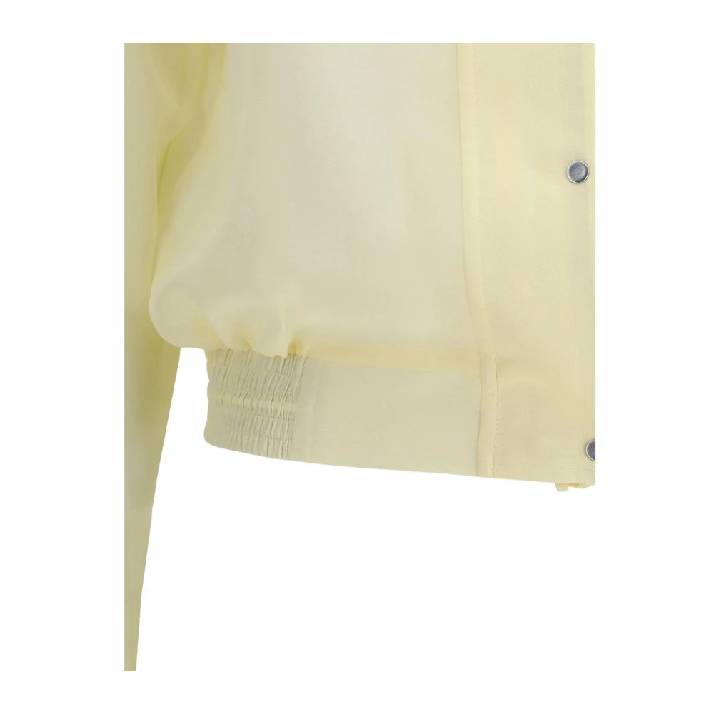 pinko Stijlvolle Cropped Shirt met Koord Yellow Dames
