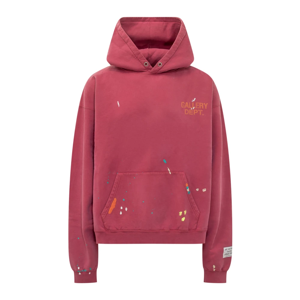 Gallery Dept. Red Paint Logo Hoodie - Male - Hoodies - L - Sweatshirts & Hoodies