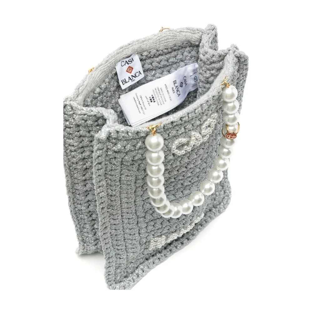 Casablanca Mini Gehaakte Winkelmand Gray Dames