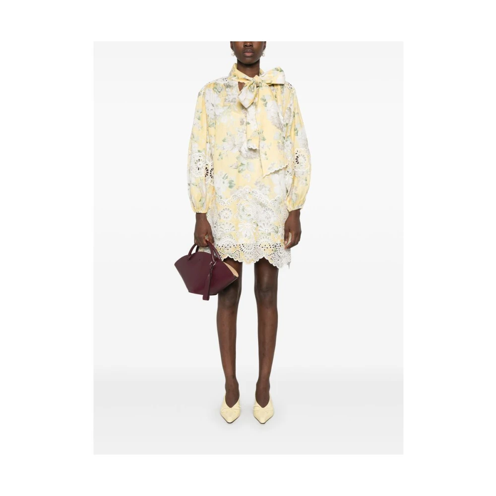 Zimmermann Bloemenprint Linnen Jurk Multicolor Dames