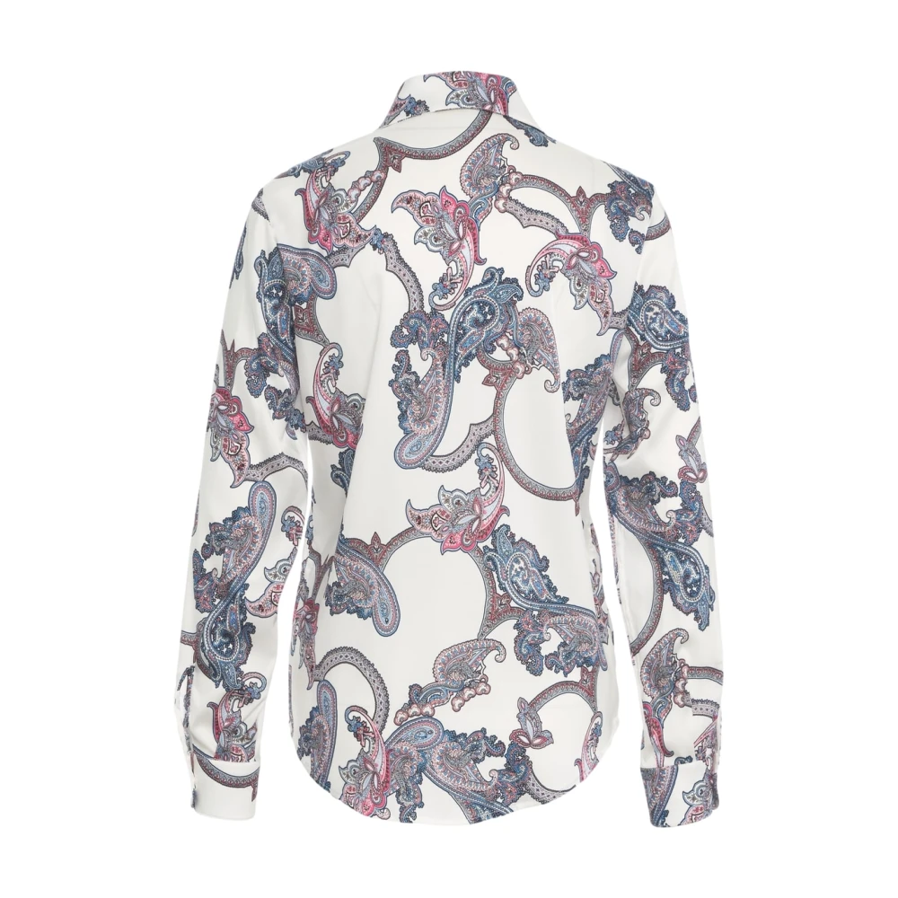 Himon's Witte Blouse met Trendy Print Multicolor Dames