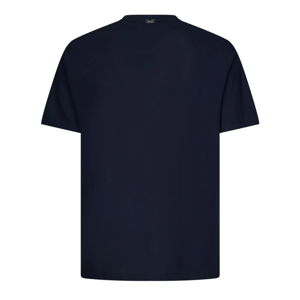 Herno Blauwe Crew-Neck T-Shirts & Polos Blue Heren