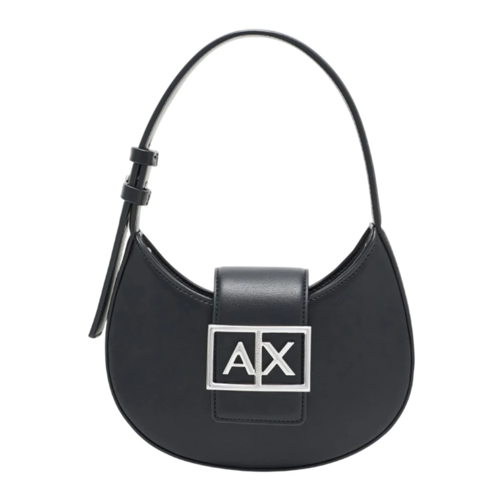 Armani Exchange Damen Schwarz Mini Schultertasche
