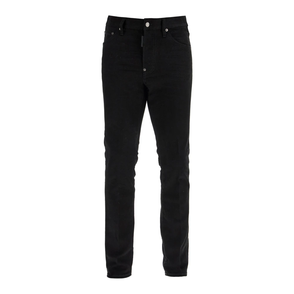 Dsquared2 Zwarte Katoenen Slim Fit Jeans Black Heren