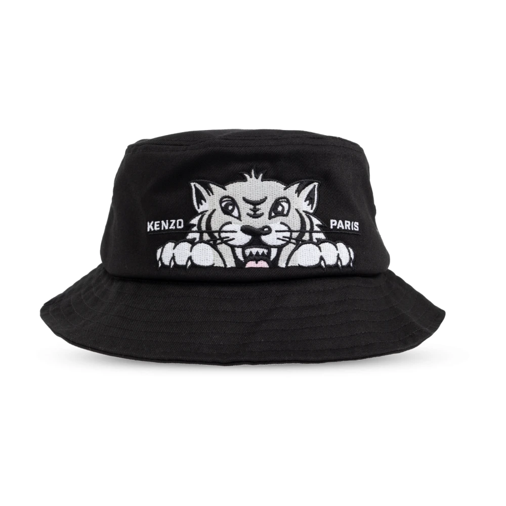 Kenzo Mössa med tiger motiv Black, Unisex