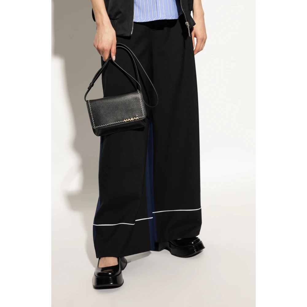 Marni Leren schoudertas Black Dames
