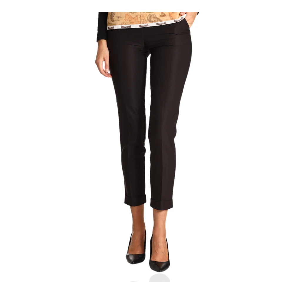 Alviero Martini 1a Classe Geo Classic Cropped Broek Zwart Black Dames