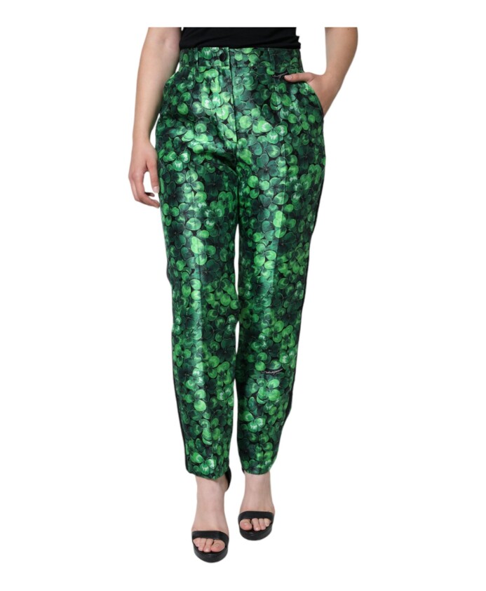 pantalon-fusele-en-satin-de-soie-vert
