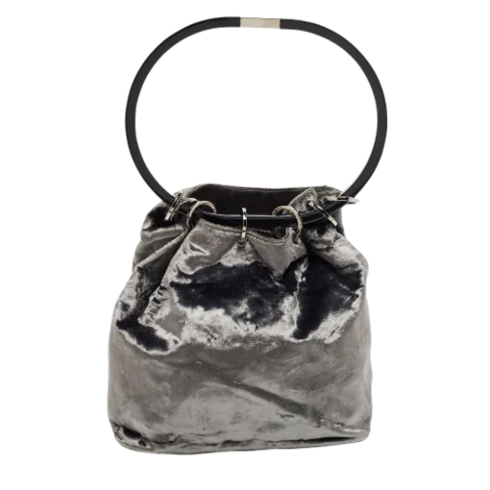 Gucci Vintage Pre-owned Velvet gucci-bags Gray Dames