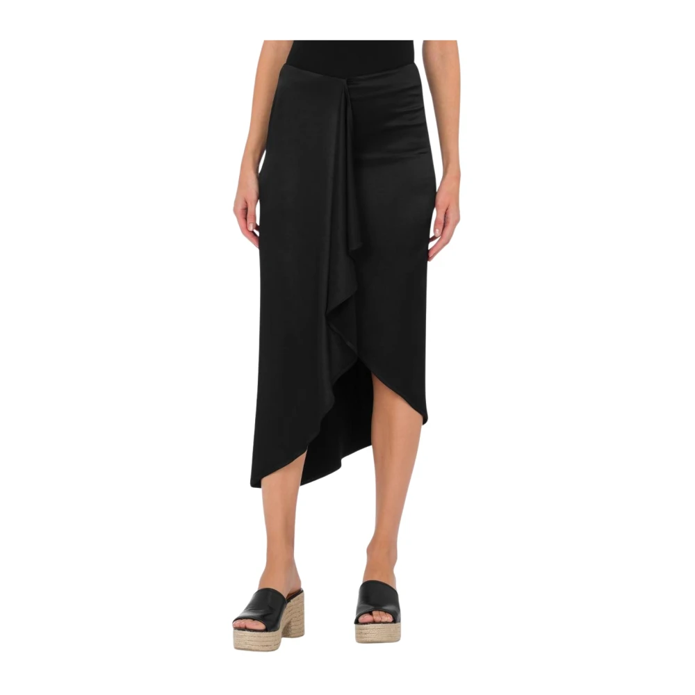 Moschino Zwarte rok met voorplooi Black Dames