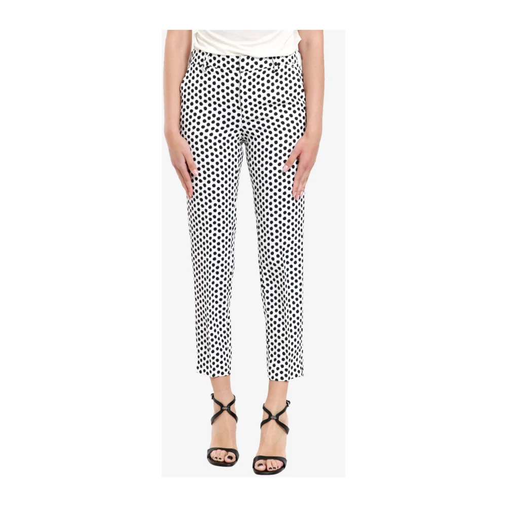 PT Torino Witte New York Broek in Technische Stof Black Dames