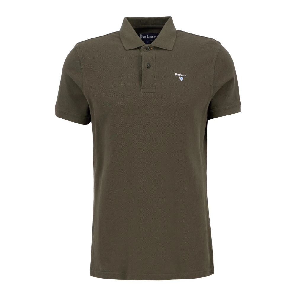 Barbour Green Polo In Cotone - Male - Polo Shirts - Xl - Tops