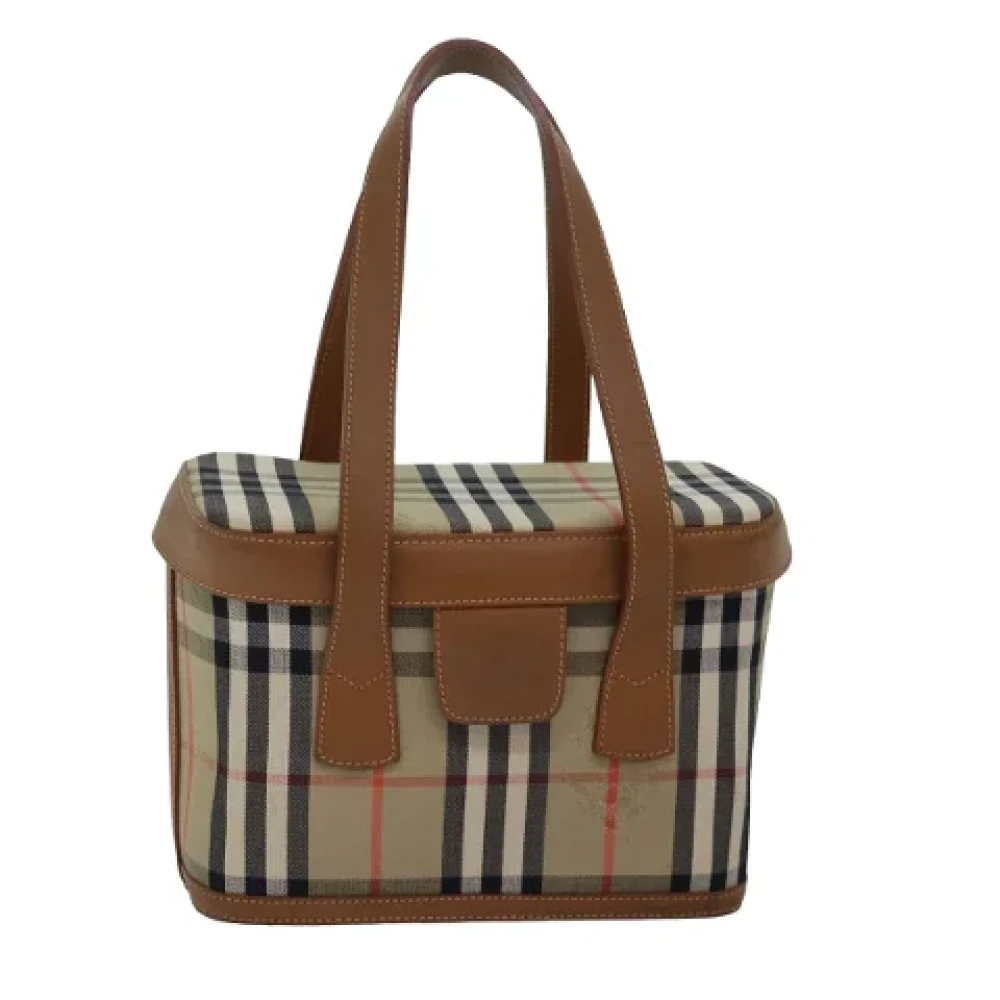 Burberry Vintage Pre-owned Canvas handbags Beige Dames