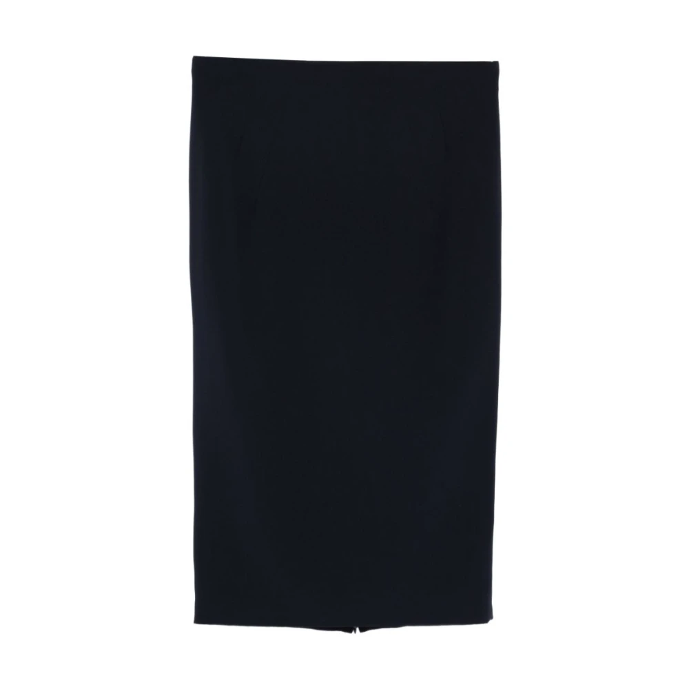 Marina Rinaldi Blue Zipped Slit Pencil Skirt - Female - Midi Skirts - 2XL - Skirts