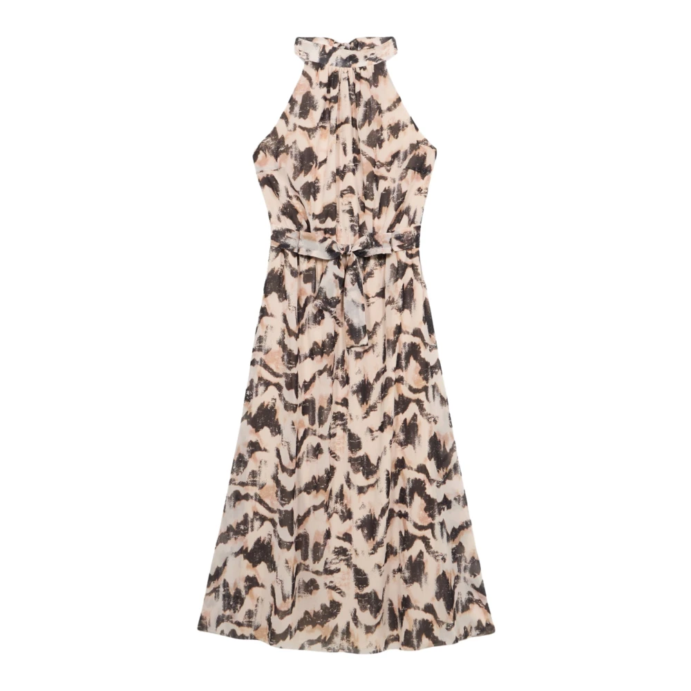 Oltre Maxi Jurk met Gemarmerd Patroon Multicolor Dames