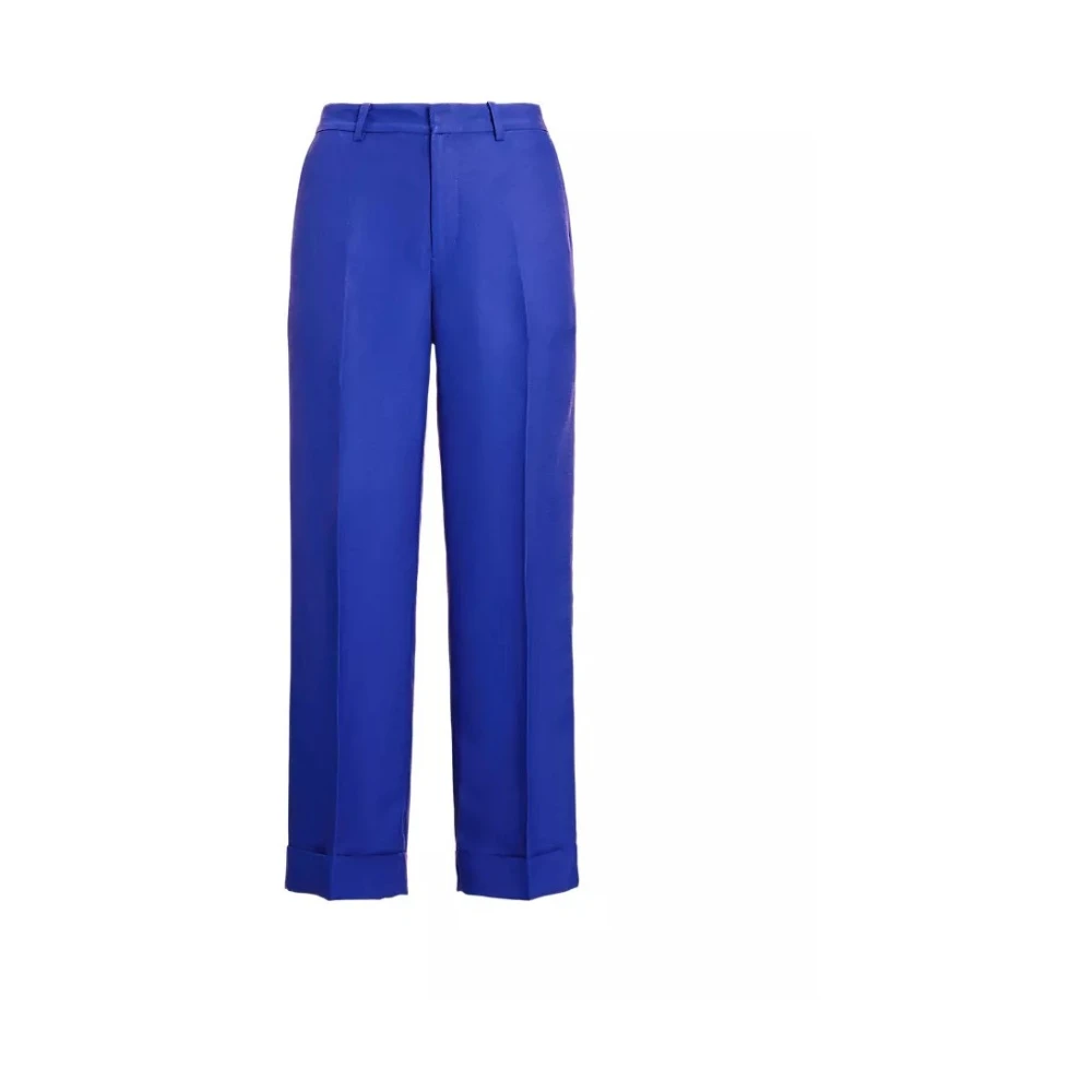 Ralph Lauren Women's Blue Straight Trousers, Xs, Hlače