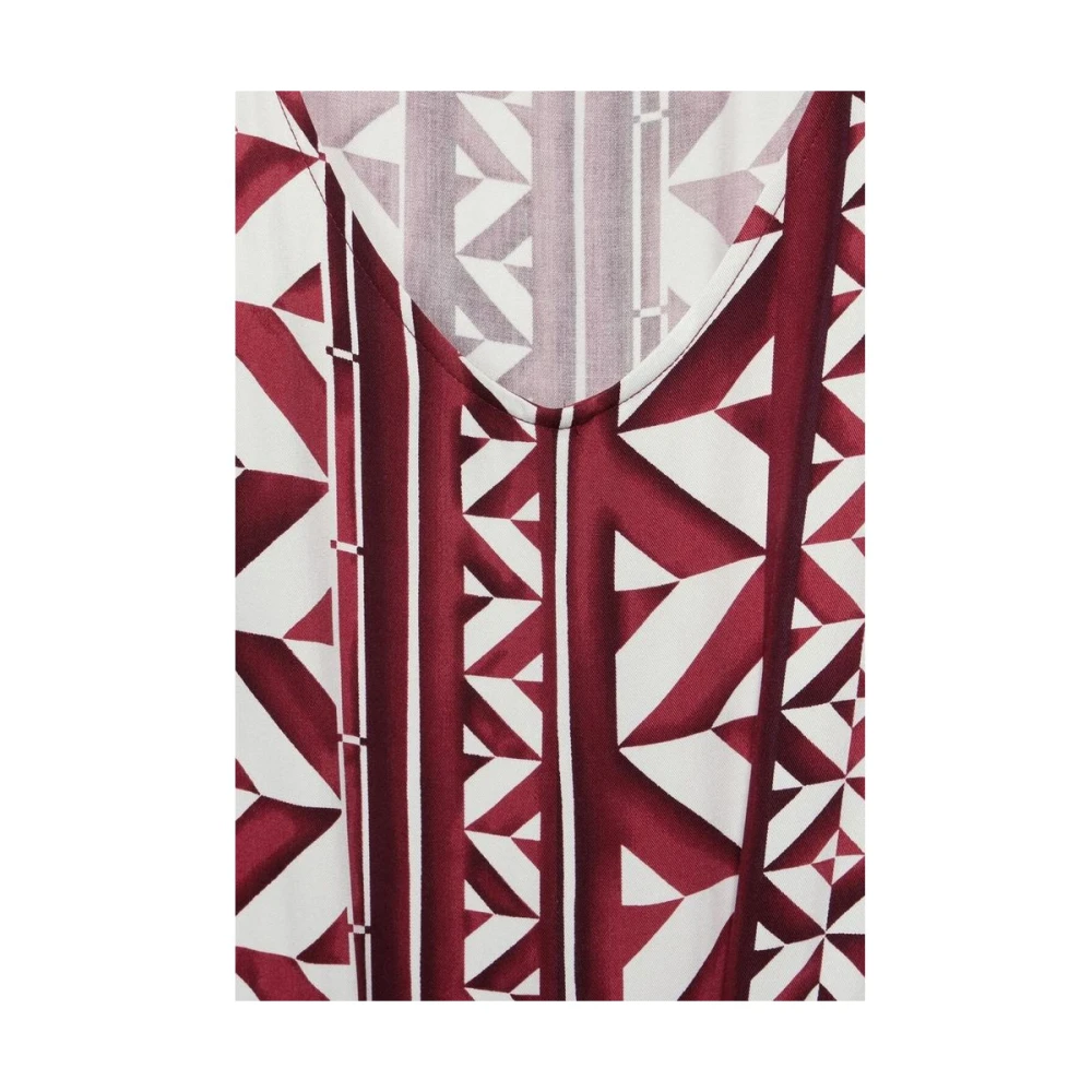 Street One Rode Viscose Jurk voor Vrouwen Red Dames
