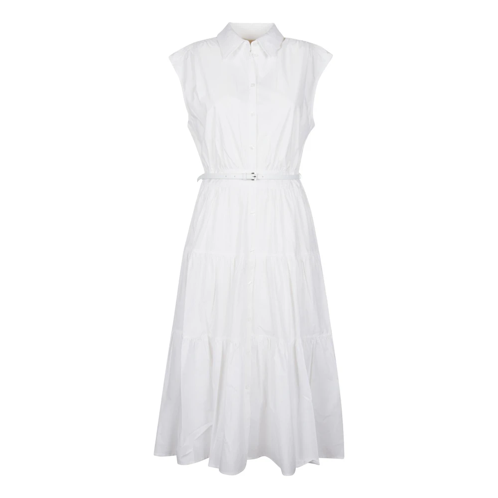 Michael Kors Women's White Poplin Shirt Dress