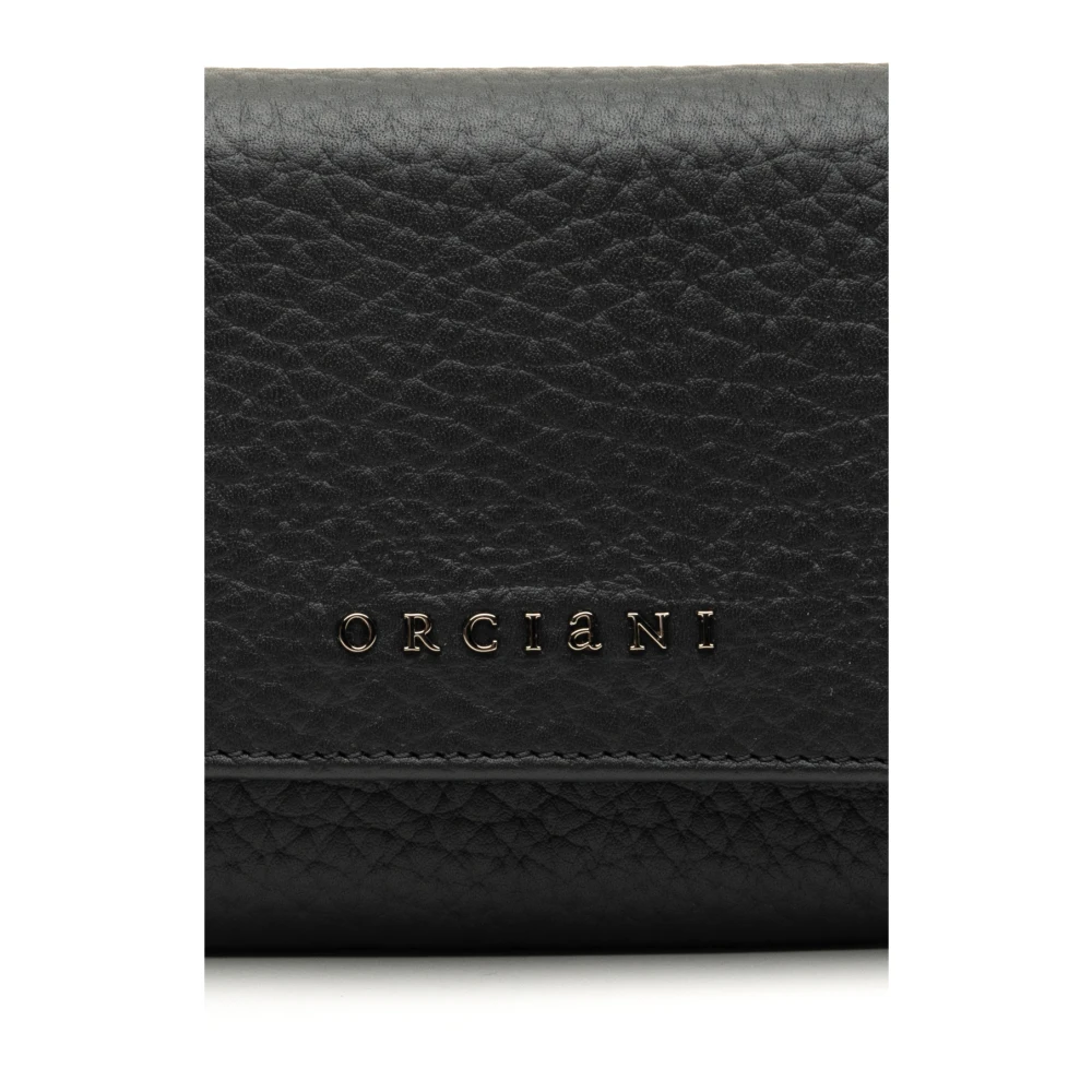Orciani Zwarte Zachte Portemonnee Black Dames