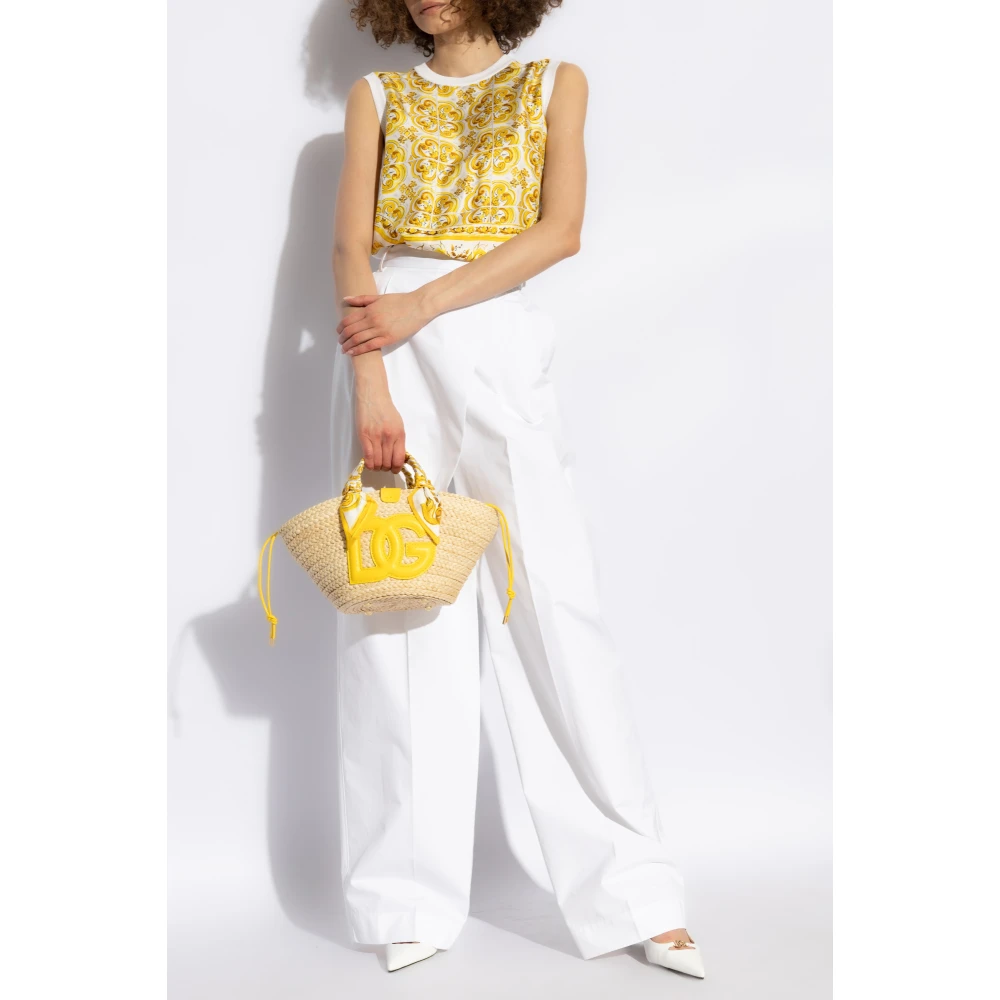 Dolce & Gabbana Top met 'Majolica'-print Yellow Dames
