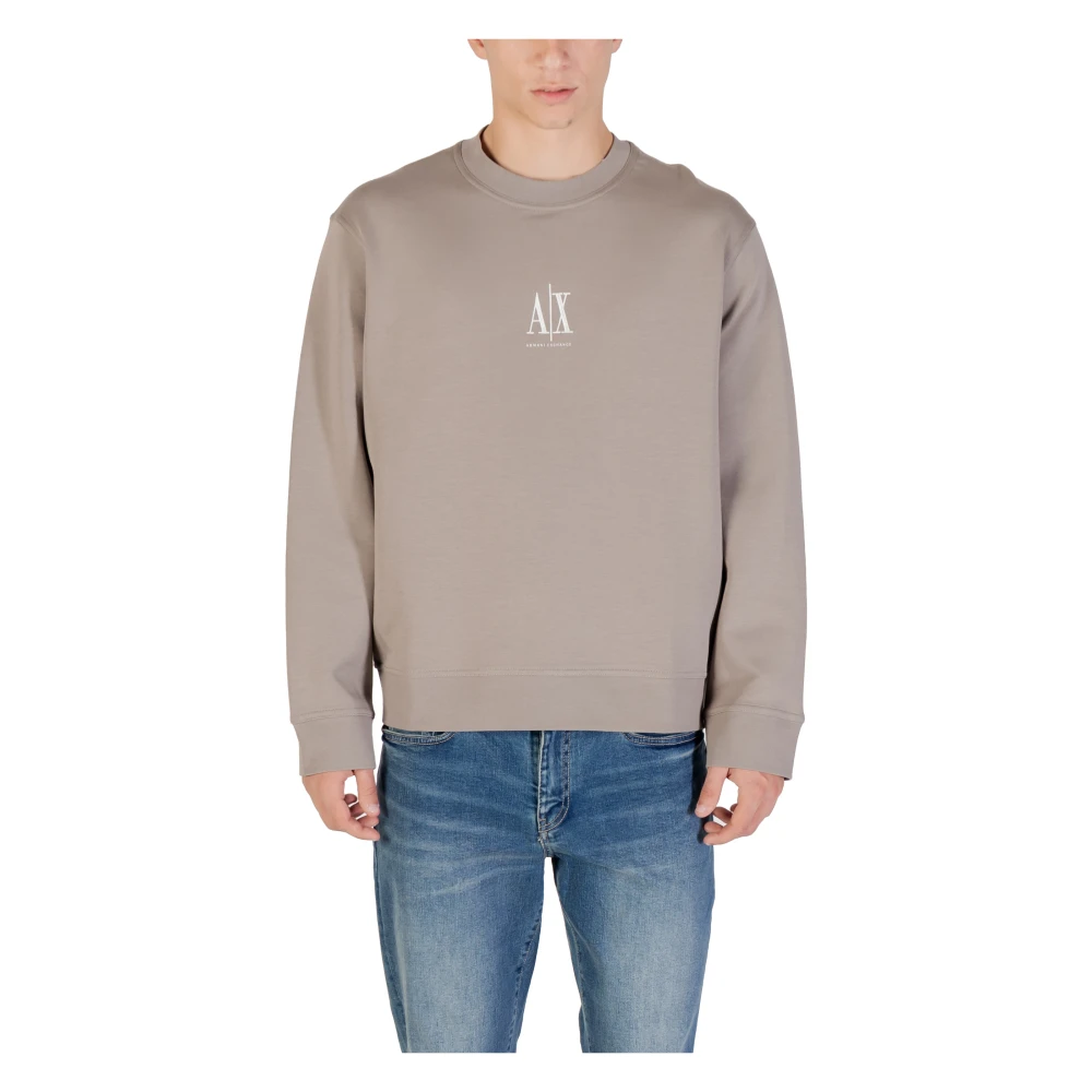 Armani Exchange Men's Beige Spring/Summer Uncovered Sweatshirt