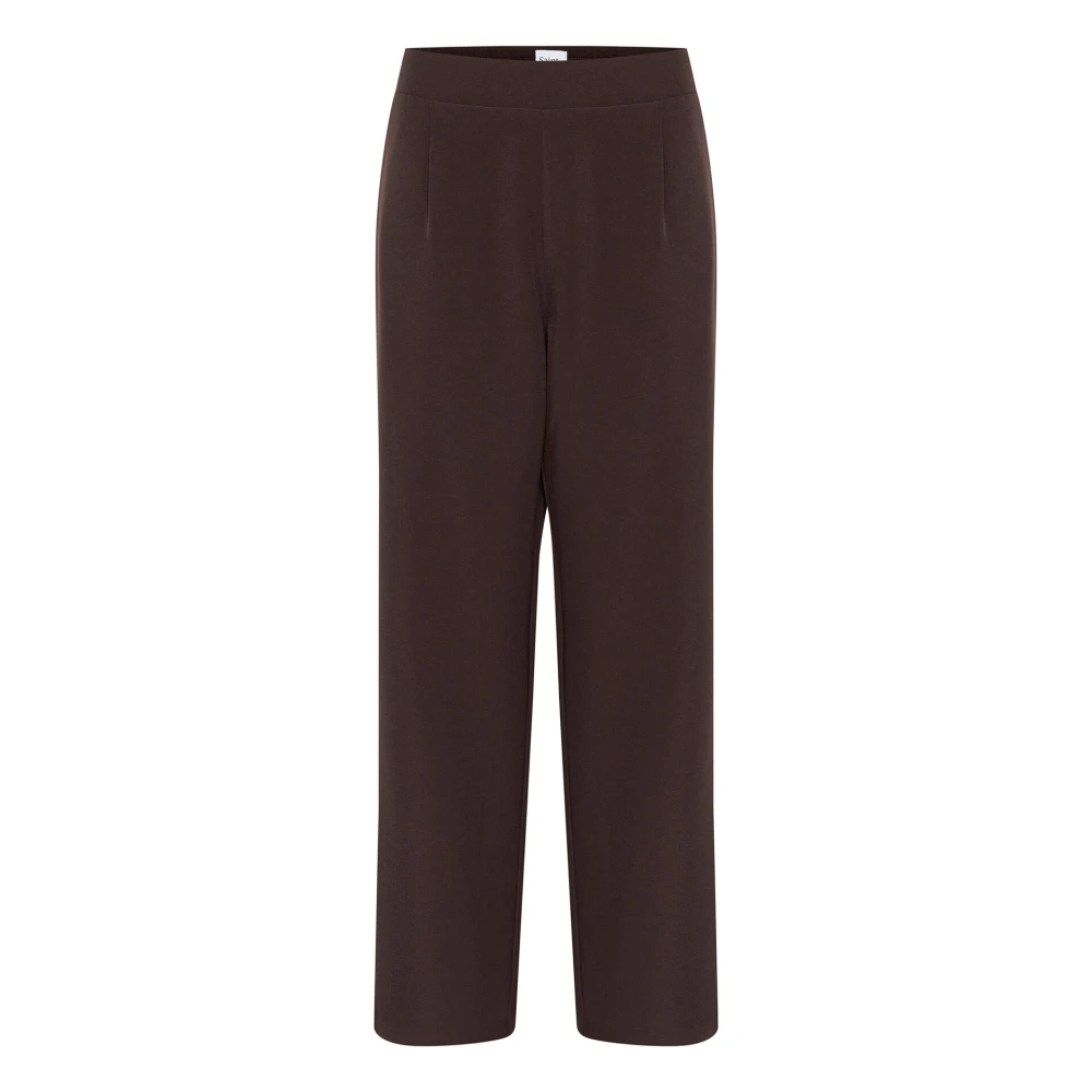 Saint Tropez Wijde Pijp Donker Eiken Broek Brown Dames