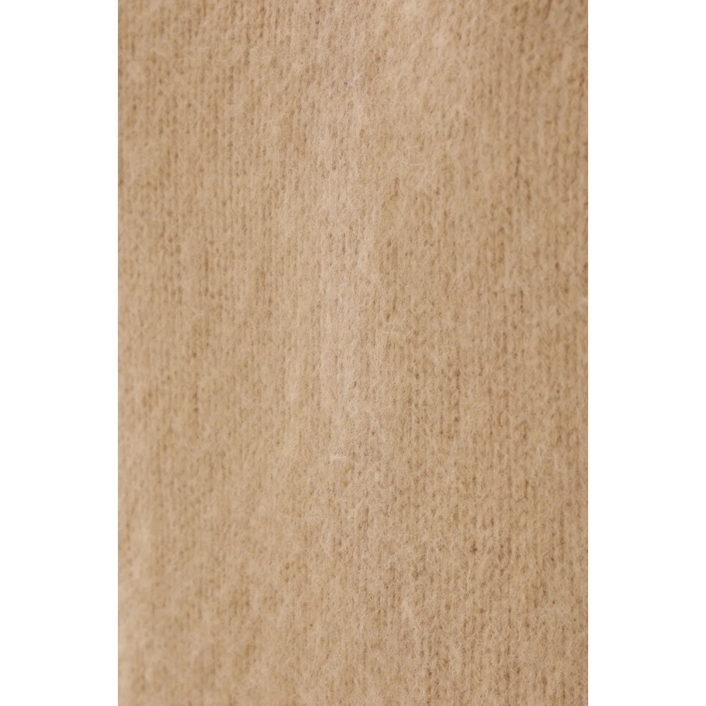 Aspesi Kameelwol Polo Sweater Brown Heren