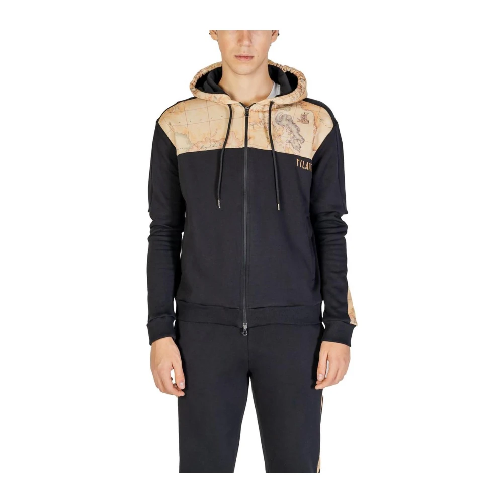Alviero Martini 1a Classe Heren Sweatshirt Herfst Winter Collectie Katoen Black Heren
