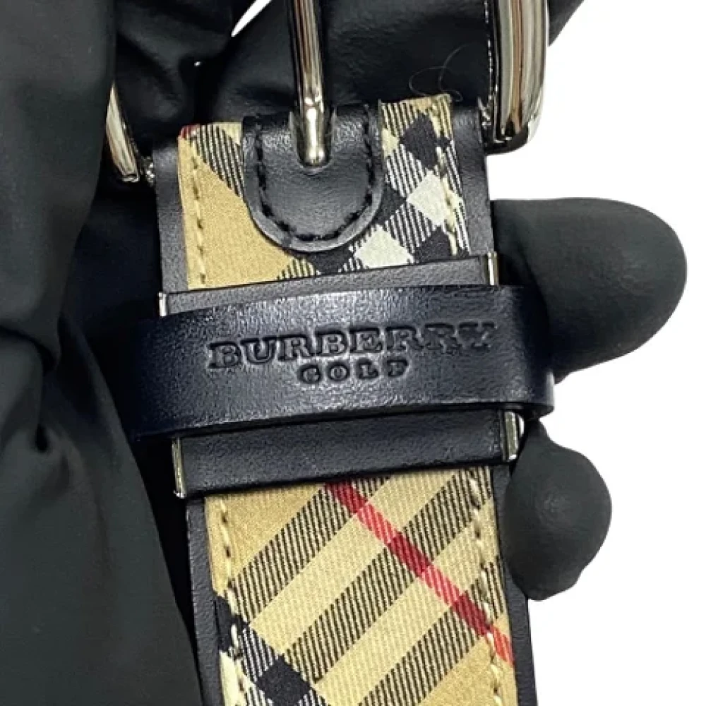 Burberry Vintage Pre-owned Canvas belts Brown Heren