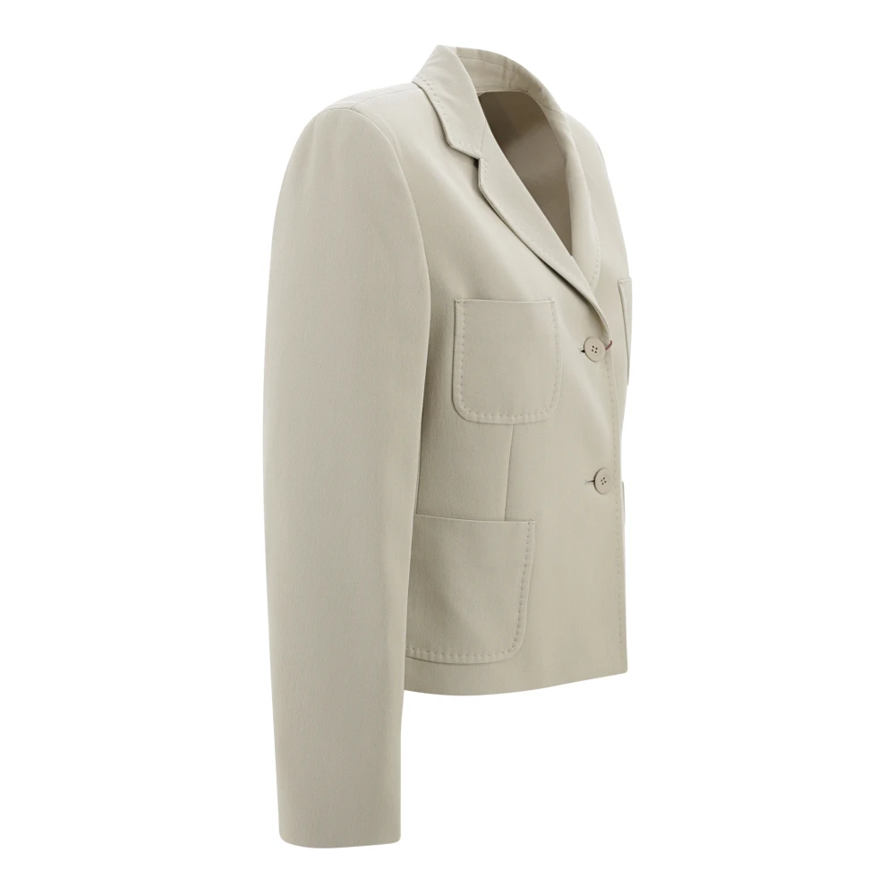 Max Mara Studio Boxy Cady Jas Room Beige Dames