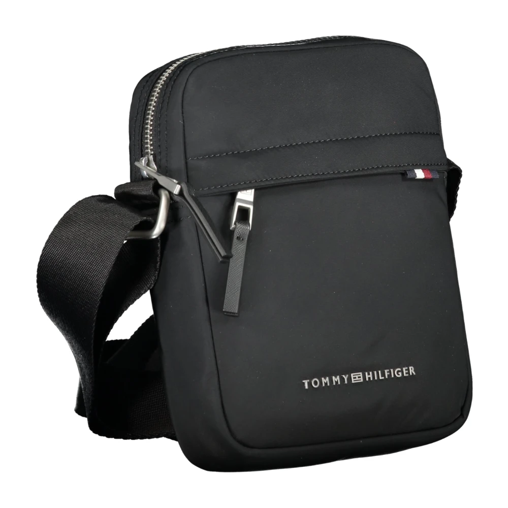 Tommy Hilfiger Verstelbare Schoudertas Zwart Polyester Logo Black Heren