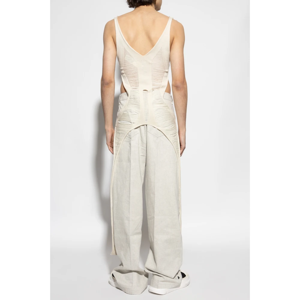 Rick Owens Wollen Tanktop Beige Heren