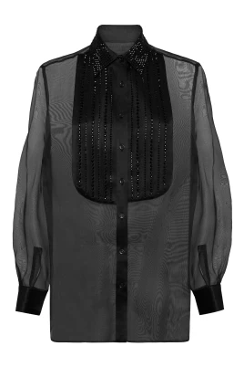Plastron Strass Shirt