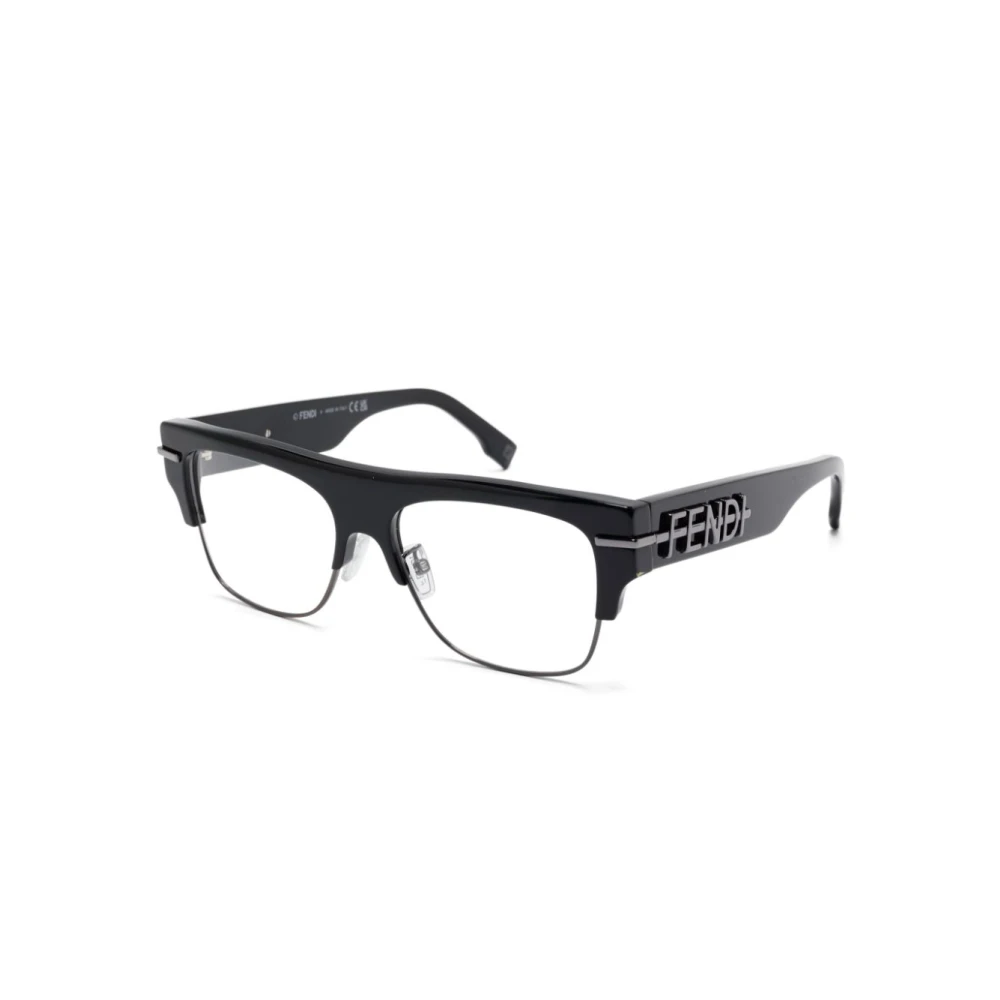 Fendi Vierkante acetaat brilmontuur model Black Unisex