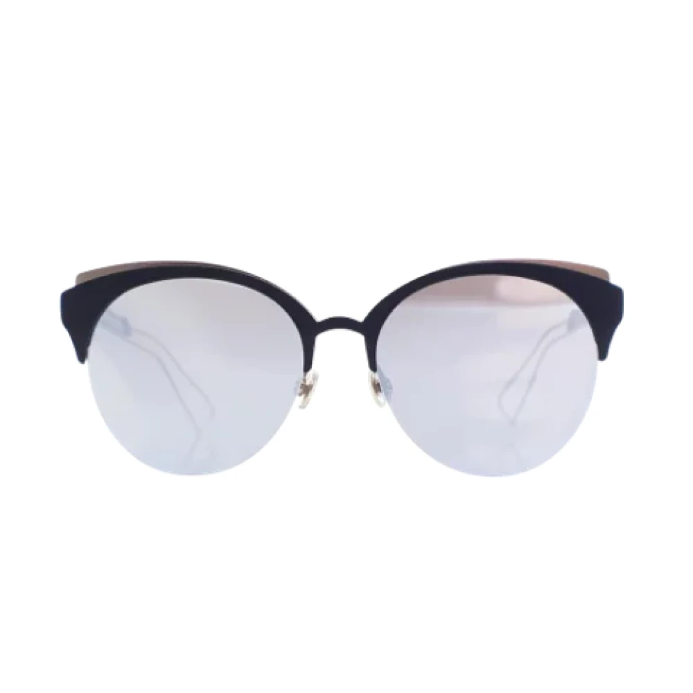 Dior Vintage Pre-owned Metal sunglasses Black Dames