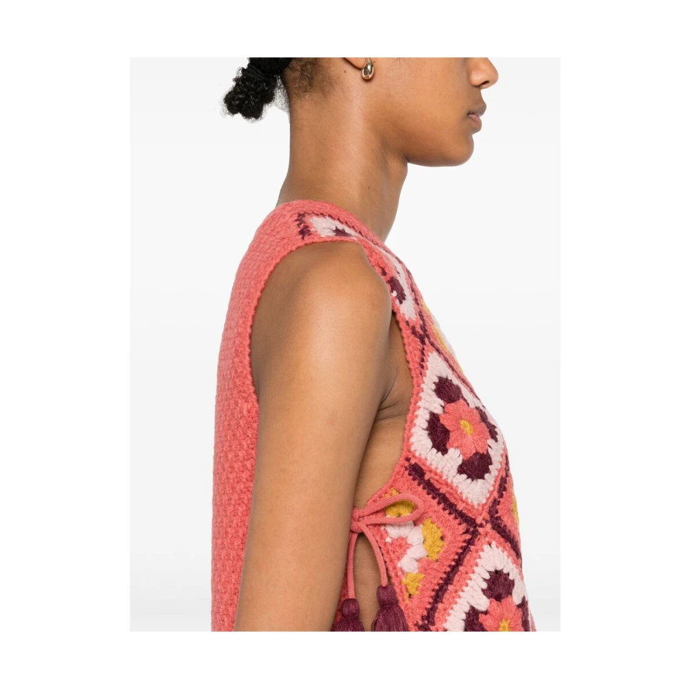 Louise Misha Gehaakte Gebloemde Trui Multicolor Dames